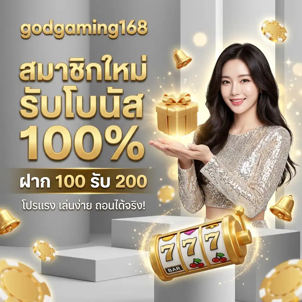 โปรโมชั่น สมาชิกใหม่ รับโบนัส 100% (ฝาก 100 รับ 200)